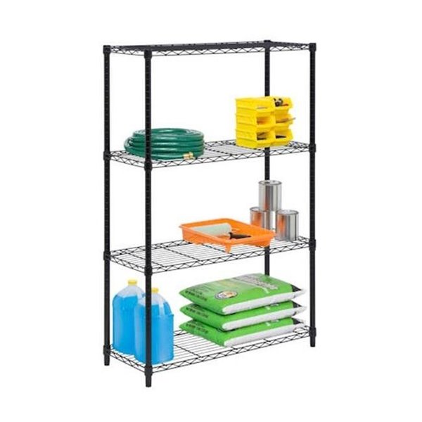 Honey-Can-Do Honey Can Do SHF-01908 4 Tier black shelving unit- 250lb 5603964